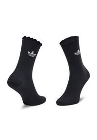 Adidas - adidas Skarpety długie Ruffle Crw 2Pp HC9532 Czarny. Kolor: czarny. Materiał: materiał