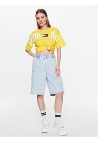 Tommy Jeans T-Shirt Archive DW0DW15459 Żółty Oversize. Kolor: żółty. Materiał: bawełna