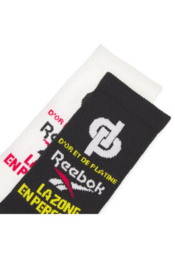 Reebok Zestaw 2 par wysokich skarpet unisex JUL CREW SOCK HI3894 Kolorowy. Kolor: czarny. Materiał: materiał. Wzór: kolorowy