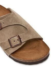 Birkenstock Klapki Zürich 50463 Brązowy. Kolor: brązowy. Materiał: skóra #6