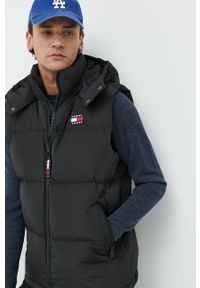 Tommy Jeans bezrękawnik puchowy męski kolor czarny zimowy. Okazja: na co dzień. Kolor: czarny. Materiał: puch. Długość rękawa: bez rękawów. Sezon: zima. Styl: casual #1