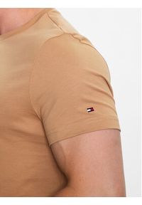 TOMMY HILFIGER - Tommy Hilfiger T-Shirt Logo MW0MW11797 Brązowy Slim Fit. Kolor: brązowy. Materiał: bawełna #3