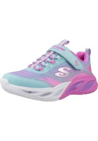 skechers - Buty SKECHERS COSMIC GLOW Niebieski. Okazja: na co dzień. Kolor: niebieski, wielokolorowy, fioletowy. Szerokość cholewki: normalna #1