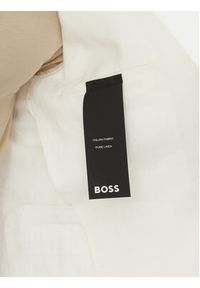 BOSS Marynarka C-Huge-Peak-252 50540516 Biały Slim Fit. Kolor: biały. Materiał: len #5