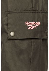 Reebok Classic - Spodnie. Kolor: szary. Materiał: tkanina, poliester. Wzór: gładki #2