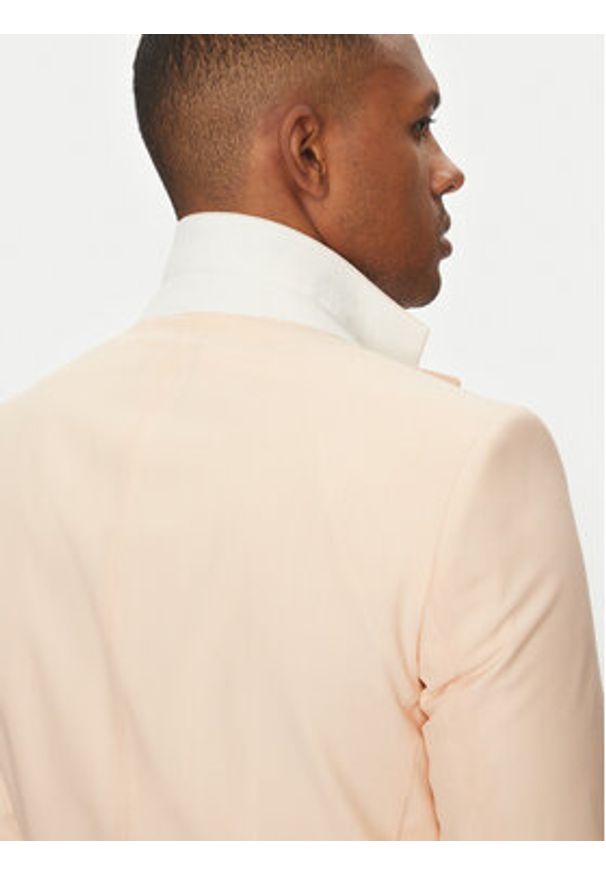 BOSS Garnitur H-Huge 50540759 Pomarańczowy Slim Fit. Kolor: pomarańczowy. Materiał: wiskoza, wełna