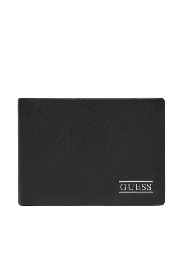 Guess Duży Portfel Męski SMNEBR LEA27 Czarny. Kolor: czarny. Materiał: skóra