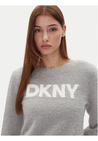 DKNY Sweter DJ4R0504 Szary Regular Fit. Kolor: szary. Materiał: syntetyk #4