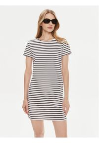 Vero Moda Sukienka codzienna Abby 10304718 Biały Regular Fit. Okazja: na co dzień. Kolor: biały. Materiał: syntetyk. Typ sukienki: proste. Styl: casual #1