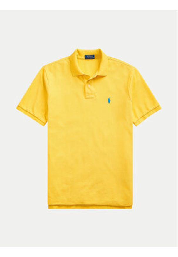Polo Ralph Lauren Polo Core Replen 710795080 Żółty Slim Fit. Typ kołnierza: polo. Kolor: żółty. Materiał: bawełna