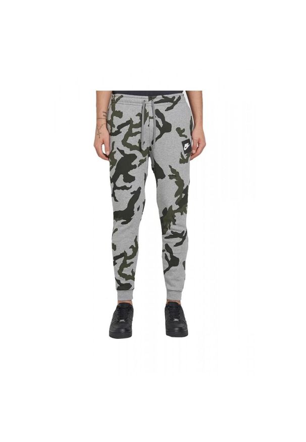 Spodnie sportowe męskie Nike Camouflage Jogginghose. Kolor: zielony, wielokolorowy, szary. Materiał: dresówka
