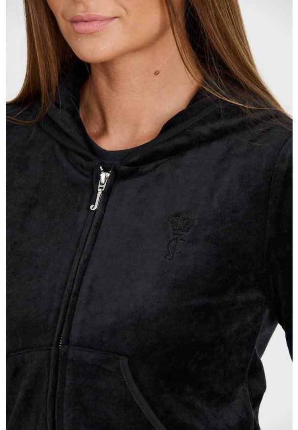Juicy Couture - JUICY COUTURE Czarna damska bluza Heritage Robyn, Rozmiar M. Kolor: czarny