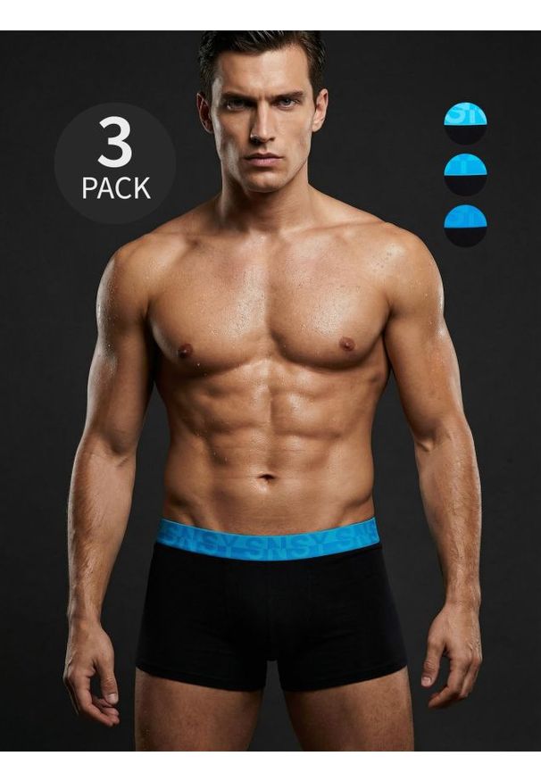 Sinsay - Bawełniane bokserki 3 pack - czarny. Kolor: czarny. Materiał: bawełna