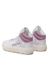 Love Moschino - LOVE MOSCHINO Sneakersy JA15264G1GIAA10C Biały. Kolor: biały. Materiał: skóra #5