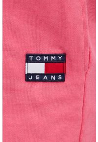 Tommy Jeans spodnie bawełniane DW0DW12635.PPYY kolor różowy. Stan: podwyższony. Kolor: różowy. Materiał: bawełna #4