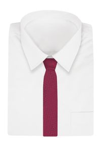 Męski Krawat - Ciemna Czerwień, Drobna Faktura - Angelo di Monti. Kolor: czerwony. Materiał: tkanina. Styl: elegancki, wizytowy #2