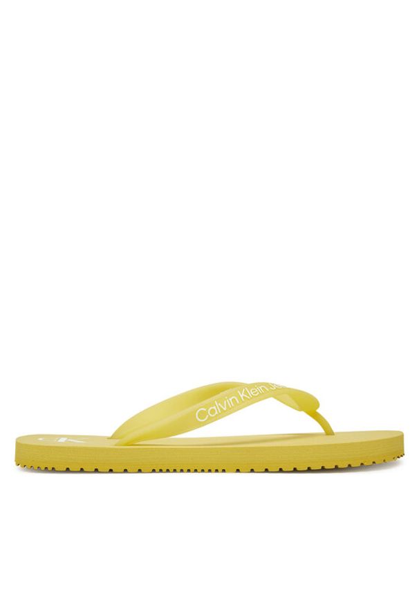 Calvin Klein Jeans Japonki Beach Sandal Transparent Tpu YW0YW01829 Żółty. Kolor: żółty