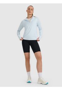 4f - 4F Legginsy kolarki do biegania szybkoschnące damskie - czarne L. Stan: podwyższony. Kolor: czarny. Materiał: syntetyk, włókno, materiał. Sport: fitness