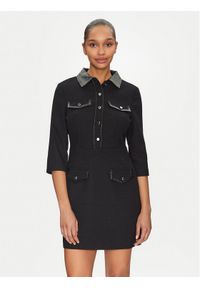 Morgan Sukienka dzianinowa 251-RUBIBI Czarny Slim Fit. Kolor: czarny. Materiał: syntetyk #1