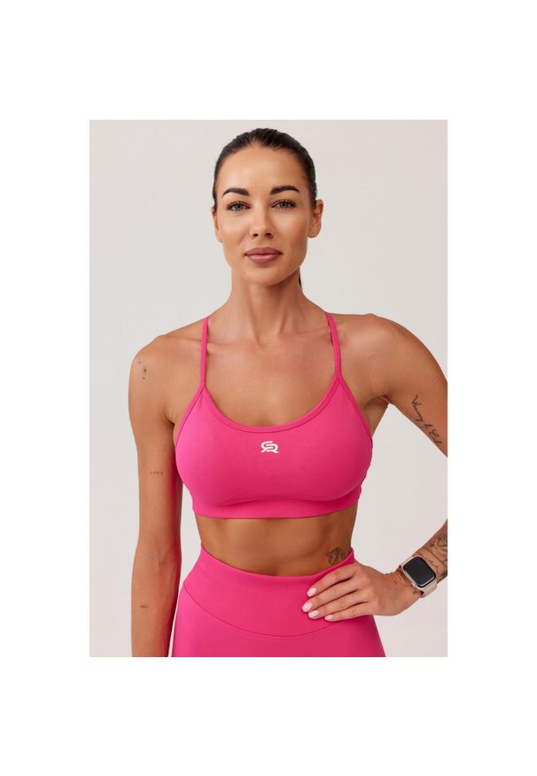 ROUGH RADICAL - Stanik sportowy bezszwowy Rough Radical Seamless Glow Bra. Kolor: różowy. Sport: joga i pilates