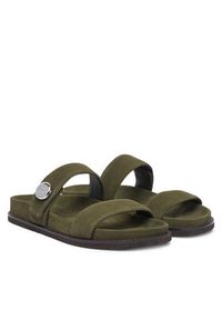 Tory Burch Klapki 183266 Zielony. Kolor: zielony. Materiał: zamsz, skóra #4