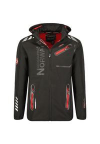 Geographical Norway Softshell ROYAUTE DB BLACK RED MEN 068 (WY2000H/GN/Black. Kolor: czarny. Materiał: softshell. Sport: turystyka piesza #1