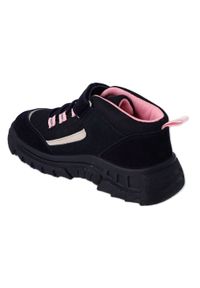 Befado obuwie dziecięce black/pink 515Y001 czarne. Zapięcie: rzepy. Kolor: czarny. Materiał: materiał, syntetyk
