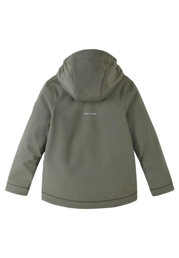 Wodoodporna kurtka softshellowa dla dzieci Reima Koivula. Kolor: zielony, szary, wielokolorowy. Materiał: softshell. Styl: sportowy