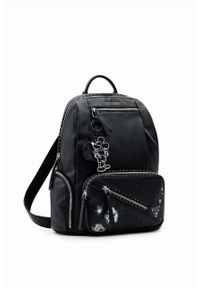 Desigual plecak x Disney damski kolor czarny duży z nadrukiem. Kolor: czarny. Wzór: nadruk, motyw z bajki #3