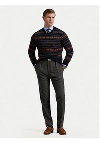 Polo Ralph Lauren Sweter 710981615001 Granatowy Regular Fit. Typ kołnierza: polo. Kolor: niebieski. Materiał: wełna #3