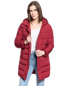 Wrangler - DAMSKA KURTKA ZIMOWA WRANGLER LONG PUFFER RUMBA RED W4Q4VJR05. Sezon: zima #10