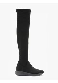 Ryłko - Kozaki z elastyczną cholewką LINDA. Nosek buta: okrągły. Zapięcie: zamek. Kolor: czarny. Materiał: tkanina. Szerokość cholewki: normalna #1