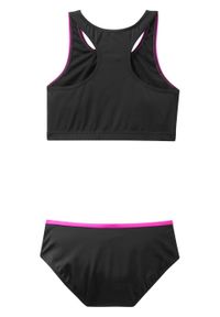 Bikini dziewczęce (2 części) bonprix czarno-różowy. Kolor: czarny #2