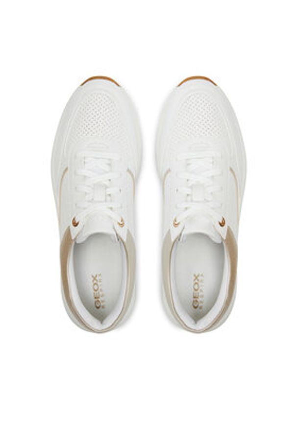 Geox Sneakersy D Cristael D45MXD 054AJ C1327 Biały. Kolor: biały. Materiał: skóra
