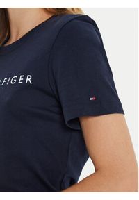 TOMMY HILFIGER - Tommy Hilfiger T-Shirt WW0WW40276 Granatowy Regular Fit. Kolor: niebieski. Materiał: bawełna #4