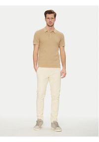 Blend Polo 20718361 Beżowy Regular Fit. Typ kołnierza: polo. Kolor: beżowy. Materiał: bawełna #4