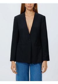 Reserved - Jednorzędowa marynarka - czarny. Kolor: czarny. Materiał: tkanina, wiskoza