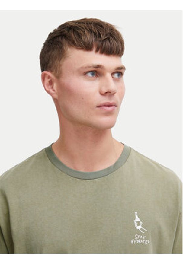 !SOLID - Solid T-Shirt Ismail 21108240 Zielony Regular Fit. Kolor: zielony. Materiał: bawełna