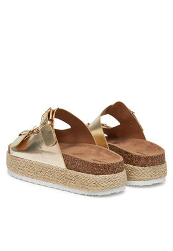 DeeZee Espadryle LB-P1690 Złoty. Kolor: złoty. Materiał: materiał