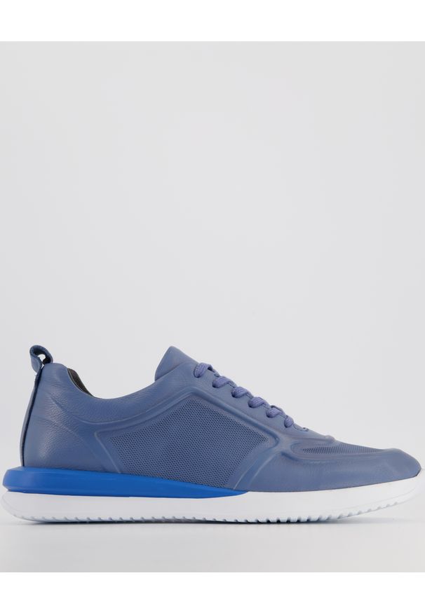 Venezia - SNEAKERSY MĘSKIE L-108 BLUE. Materiał: syntetyk, skóra, materiał