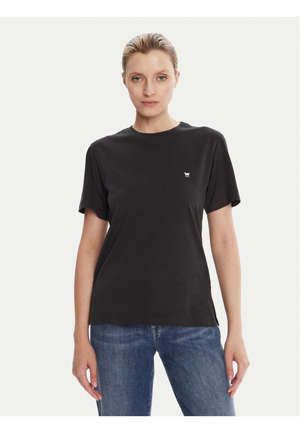Weekend Max Mara T-Shirt Venaco 2525976021 Czarny Regular Fit. Kolor: czarny. Materiał: bawełna