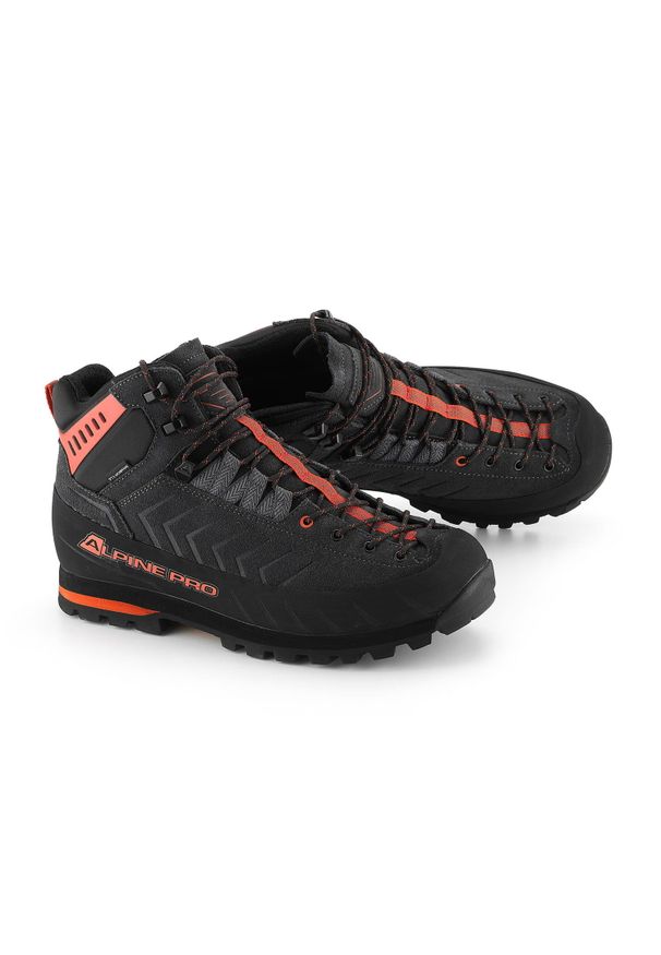 ALPINE PRO - Buty wysokie trekkingowe unisex Alpine Pro None Vibram. Kolor: szary. Styl: sportowy. Sport: turystyka piesza
