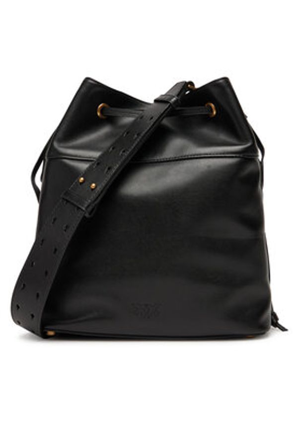 Pinko - PINKO Torebka Secchiello Classic Al 25-26 PLTT 104305 A0QO Czarny. Kolor: czarny. Materiał: skórzane