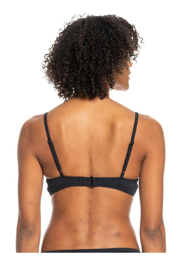 Roxy - Trójkątny stanik bikini ROXY LOVE THE SURF KNOT Czarny Kobiety. Kolor: szary. Materiał: materiał, nylon, elastan