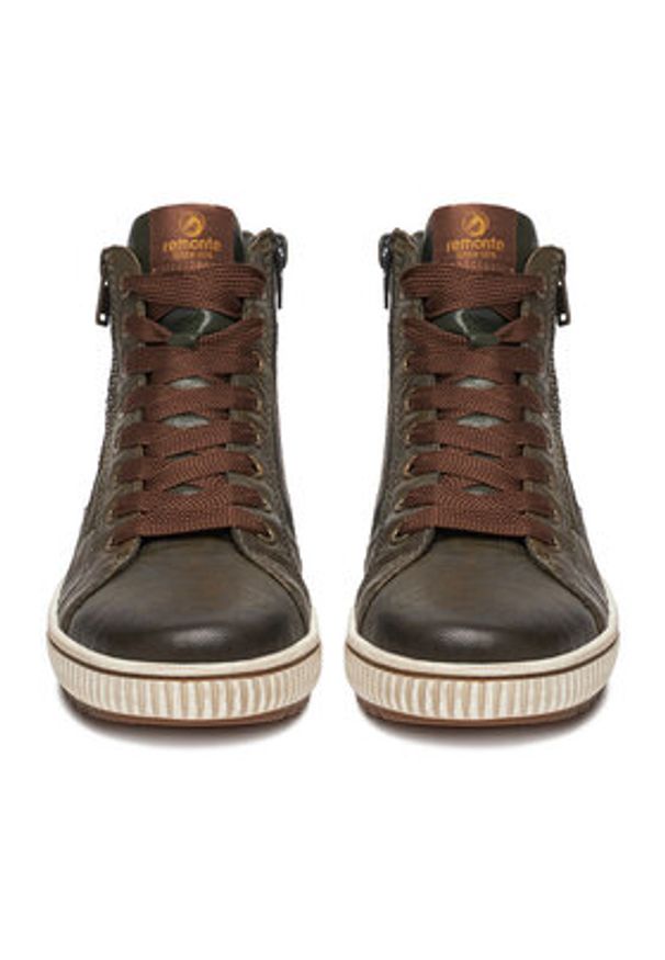 Remonte Sneakersy CEO-D0772-52 Khaki. Kolor: brązowy. Materiał: skóra