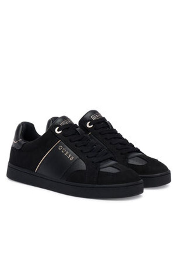 Guess Sneakersy FLFJR7 ESU12 Czarny. Kolor: czarny. Materiał: skóra