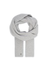 Calvin Klein Szalik Ck Metal Wool Rib Scarf LV04D8056G Szary. Kolor: szary. Materiał: wełna #1