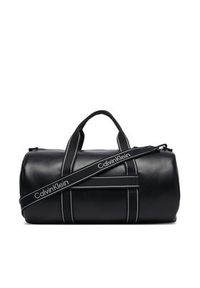 Calvin Klein Torba Bold Logo Webbing Weekender LV04D3461G Czarny. Kolor: czarny. Materiał: skóra #5