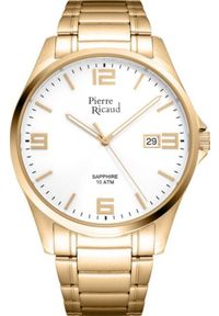 Zegarek Pierre Ricaud Zegarek męski Pierre Ricaud P91076.1153Q złoty. Kolor: złoty #1
