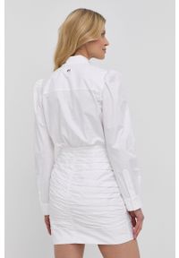 Miss Sixty sukienka bawełniana kolor biały mini dopasowana. Kolor: biały. Materiał: bawełna. Typ sukienki: dopasowane. Długość: mini #5